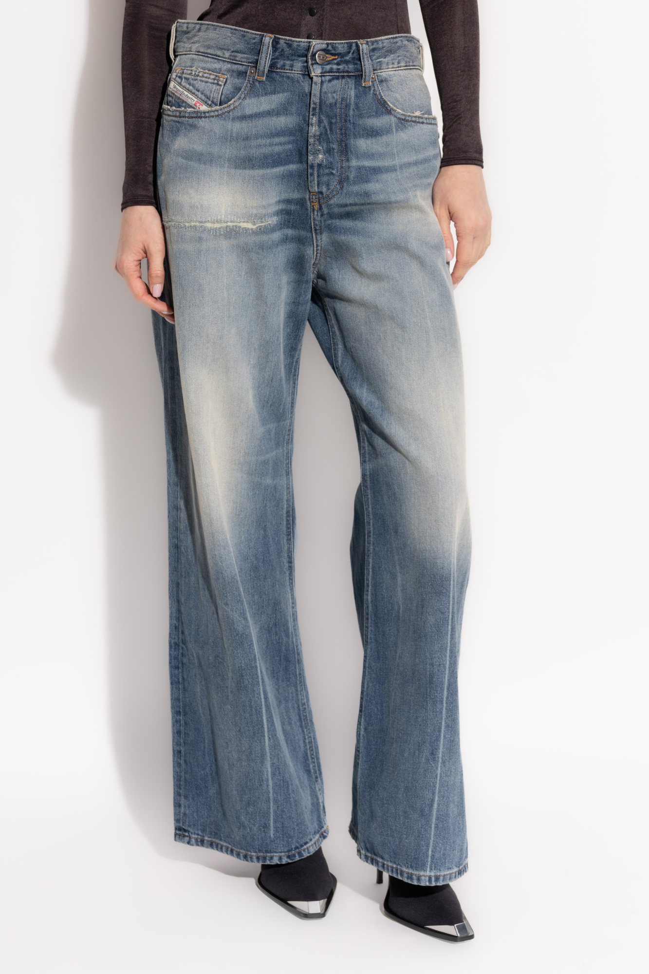 1996 D-Sire Women: Low waist, 90's cargo Jeans, Black | Diesel